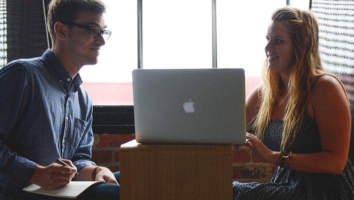 enterprenuers using laptop